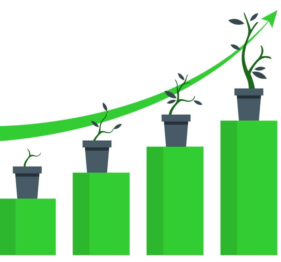 Growth chart illustration